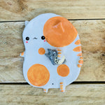 Cat with Totoro friend trinket dish