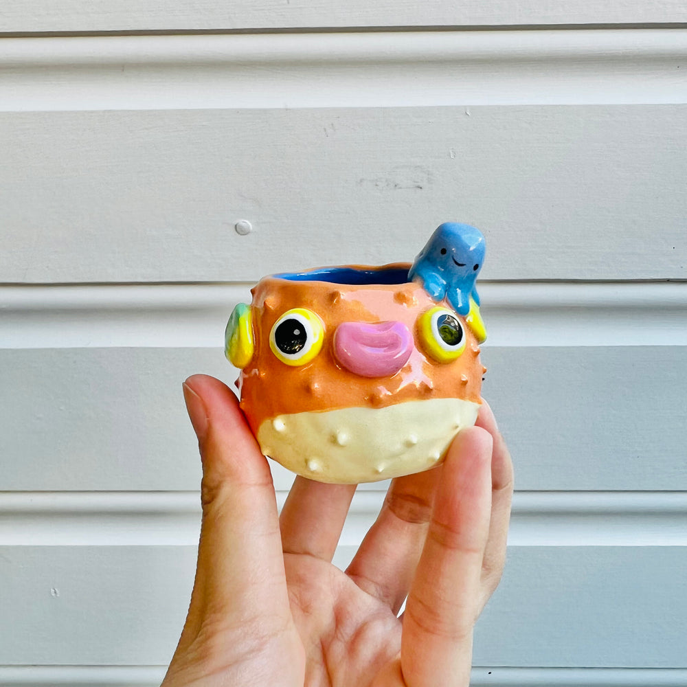 MINIS Puffer fish with squid friend, photo 1 of 5