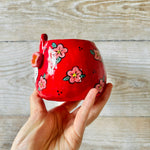 LNY DARUMA BUNNY MUG with mandarin friend