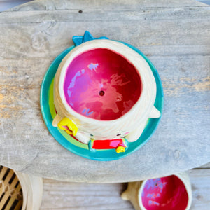 Dumpling POT with watermelon friend & matching dish