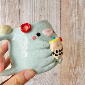 TARDIGRADE mug with bubble tea friend