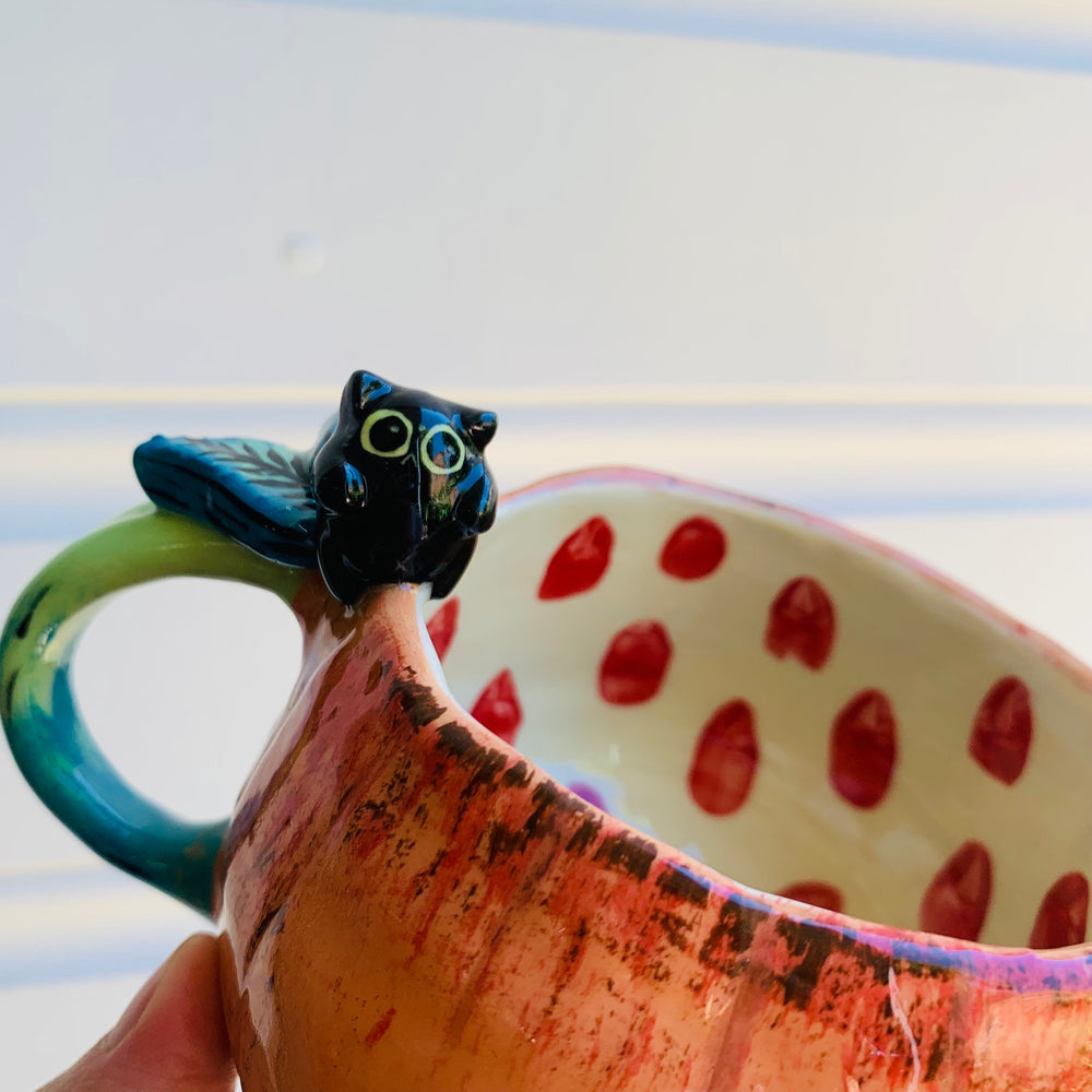 Pumpkin mug with black kitty friends, photo 8 of 8