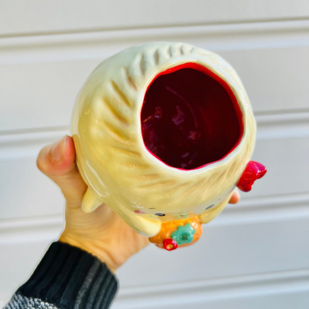 Smaller Dumpling VASE with mandarin friend, photo 5 of 5