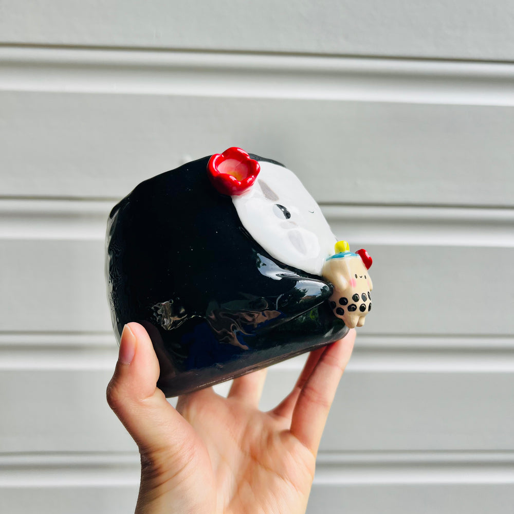 No Face pot with Bubble tea friend, photo 3 of 6