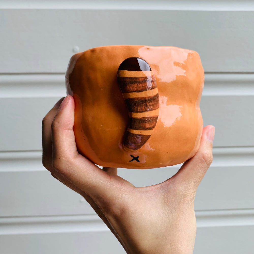 Red panda pot with bubble tea friend, photo 4 of 7