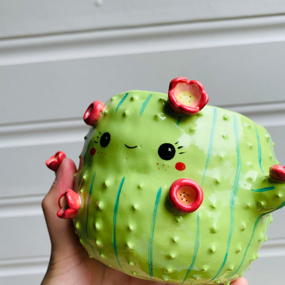Flowery cactus pot, photo 5 of 8