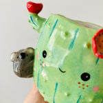 Flowery cactus pot with koala friend