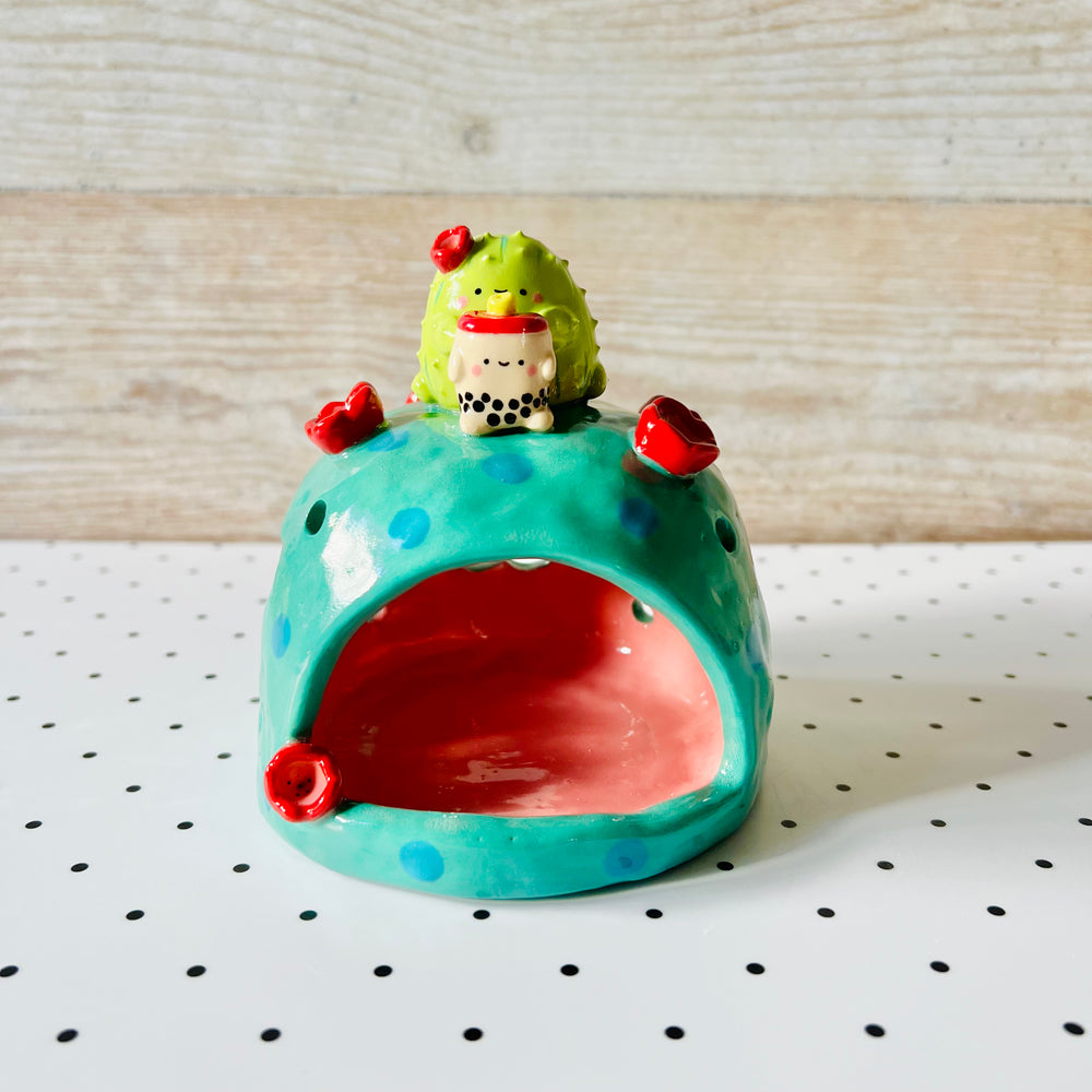 Classic cactus bubble tea candle holder, photo 3 of 8
