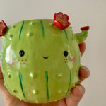 Flowery cactus hug mug