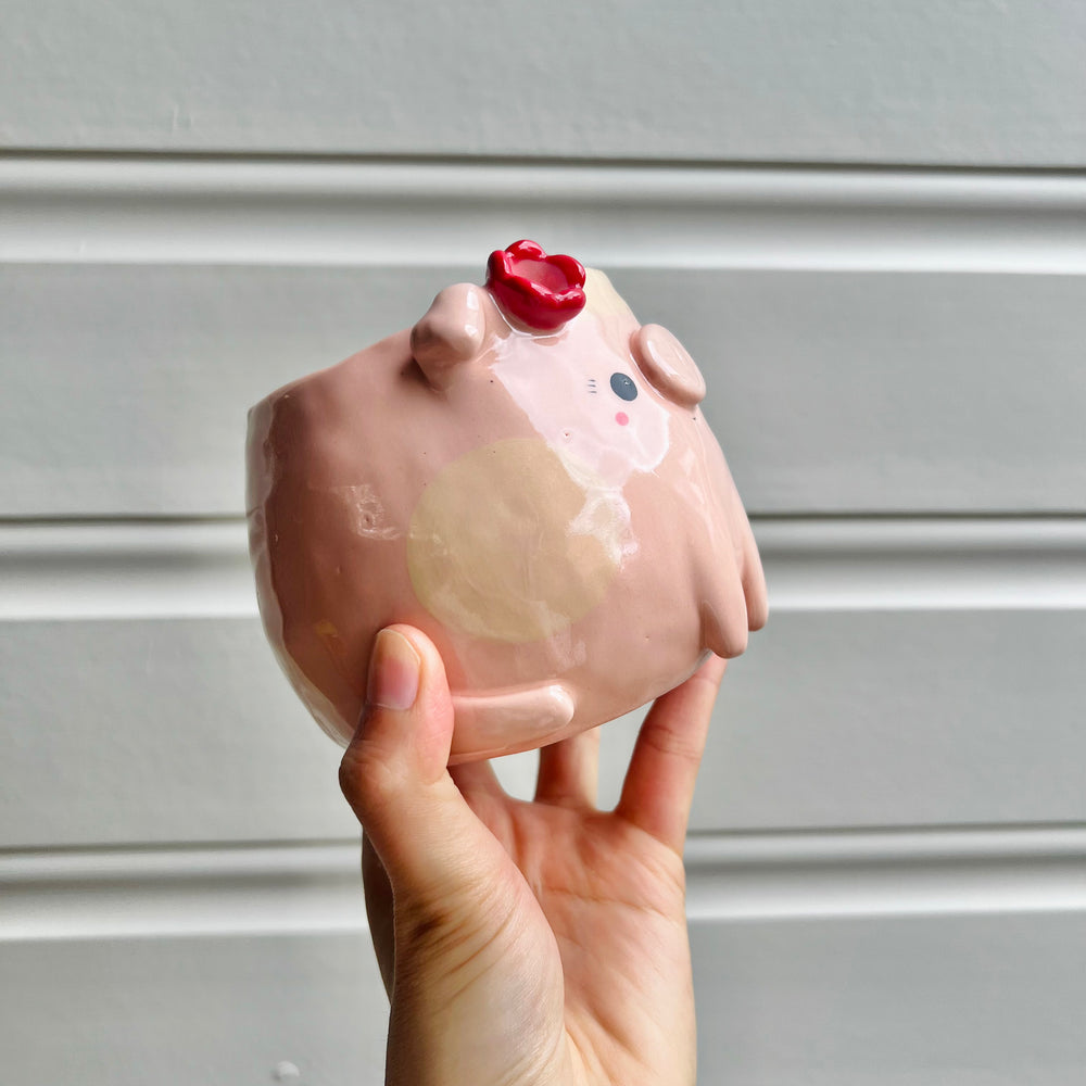 Flowery pig pot, photo 2 of 8
