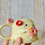 DUMPLING MUG with donut friends