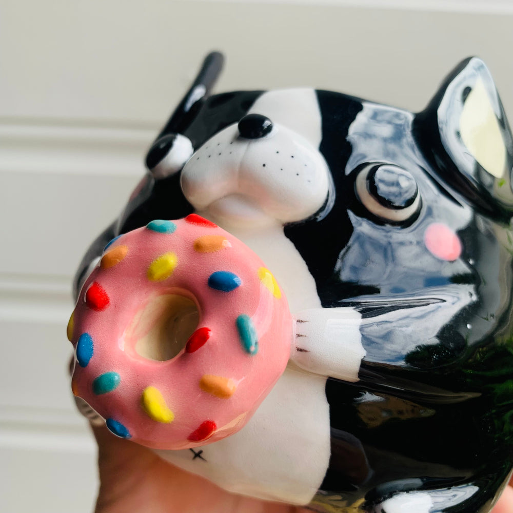 Boston terrier pot with no face/limb donut, photo 2 of 8