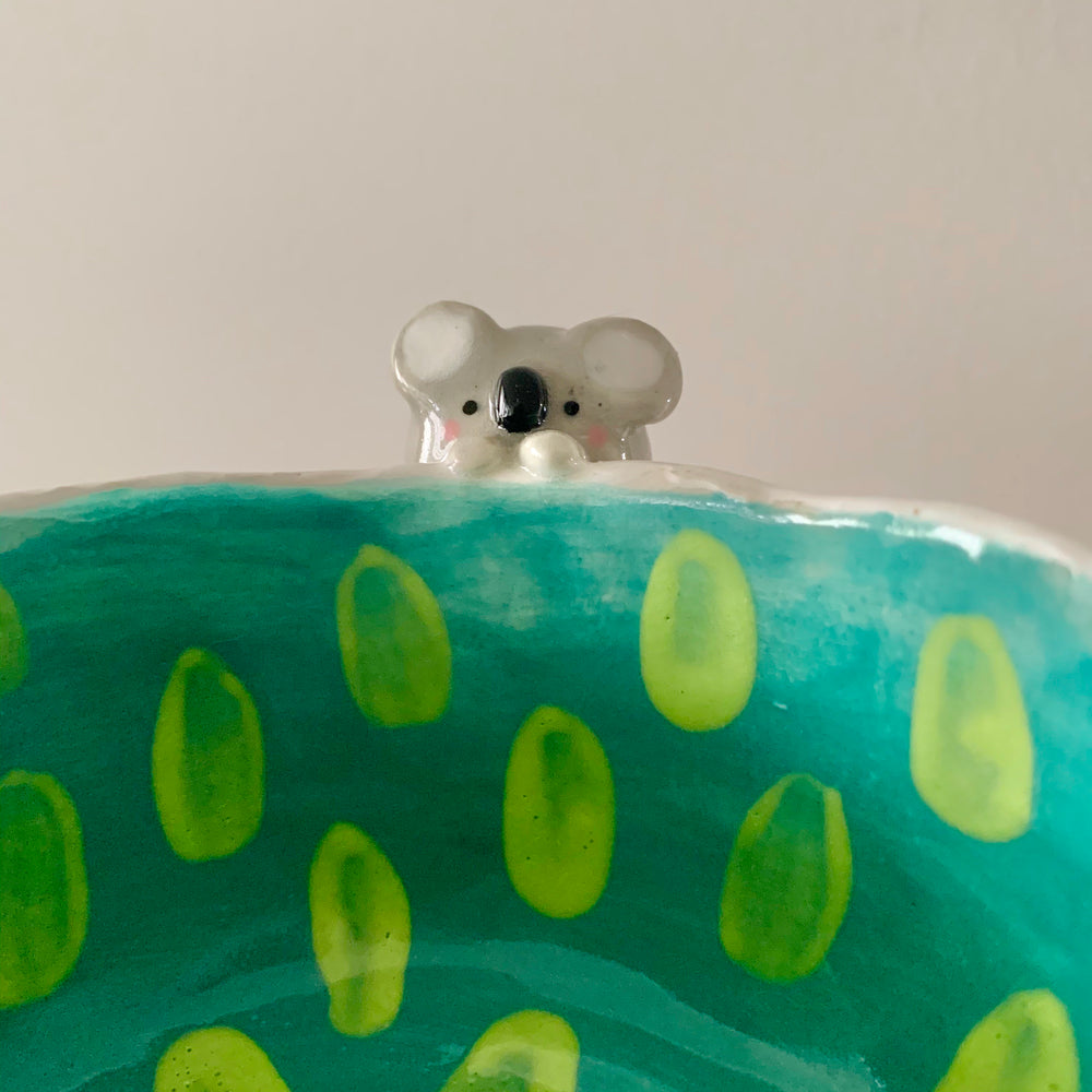Flower crown lamb snack bowl with koala friend, photo 8 of 8
