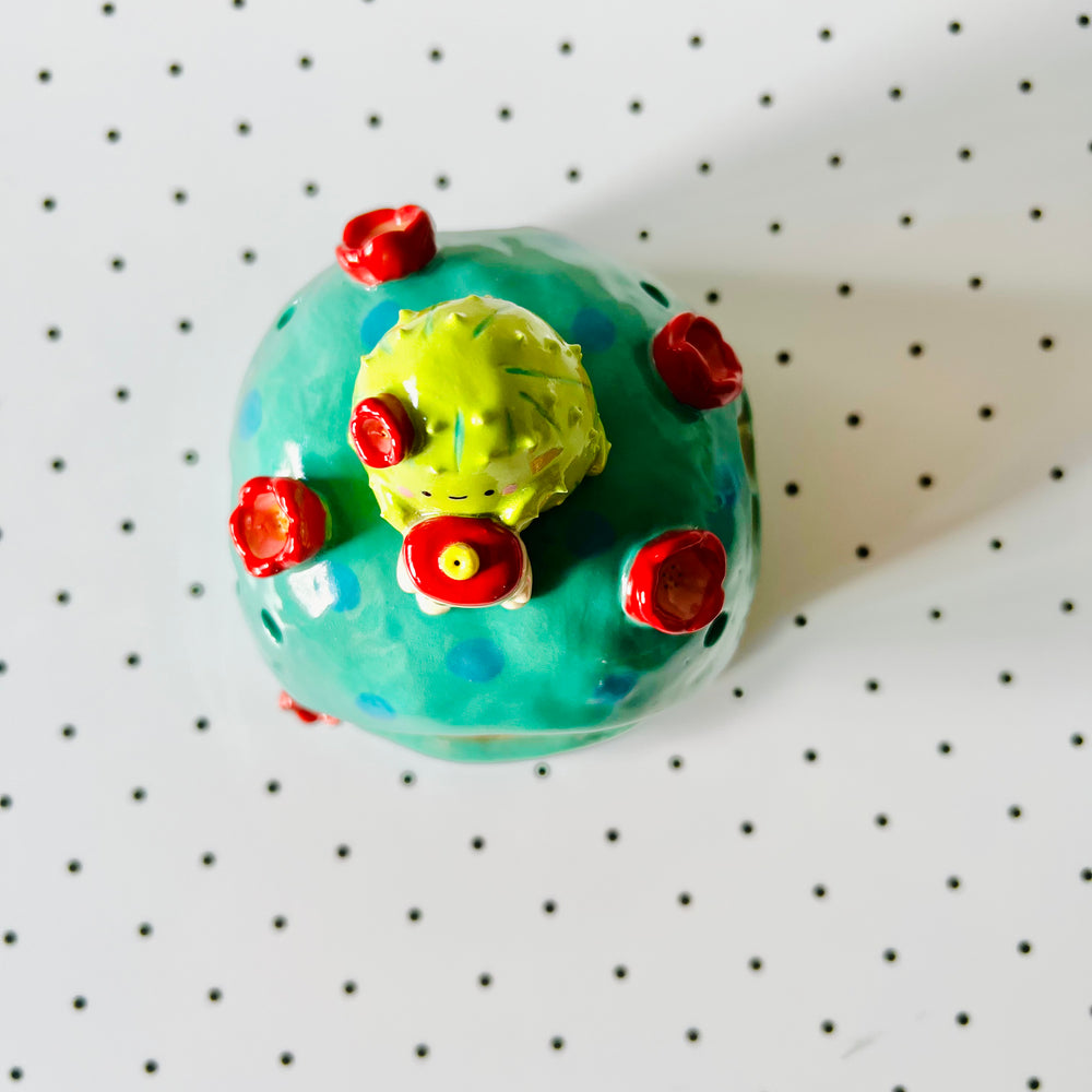 Classic cactus bubble tea candle holder, photo 7 of 8