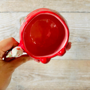 LNY Daruma Bunny mug with bunny friends