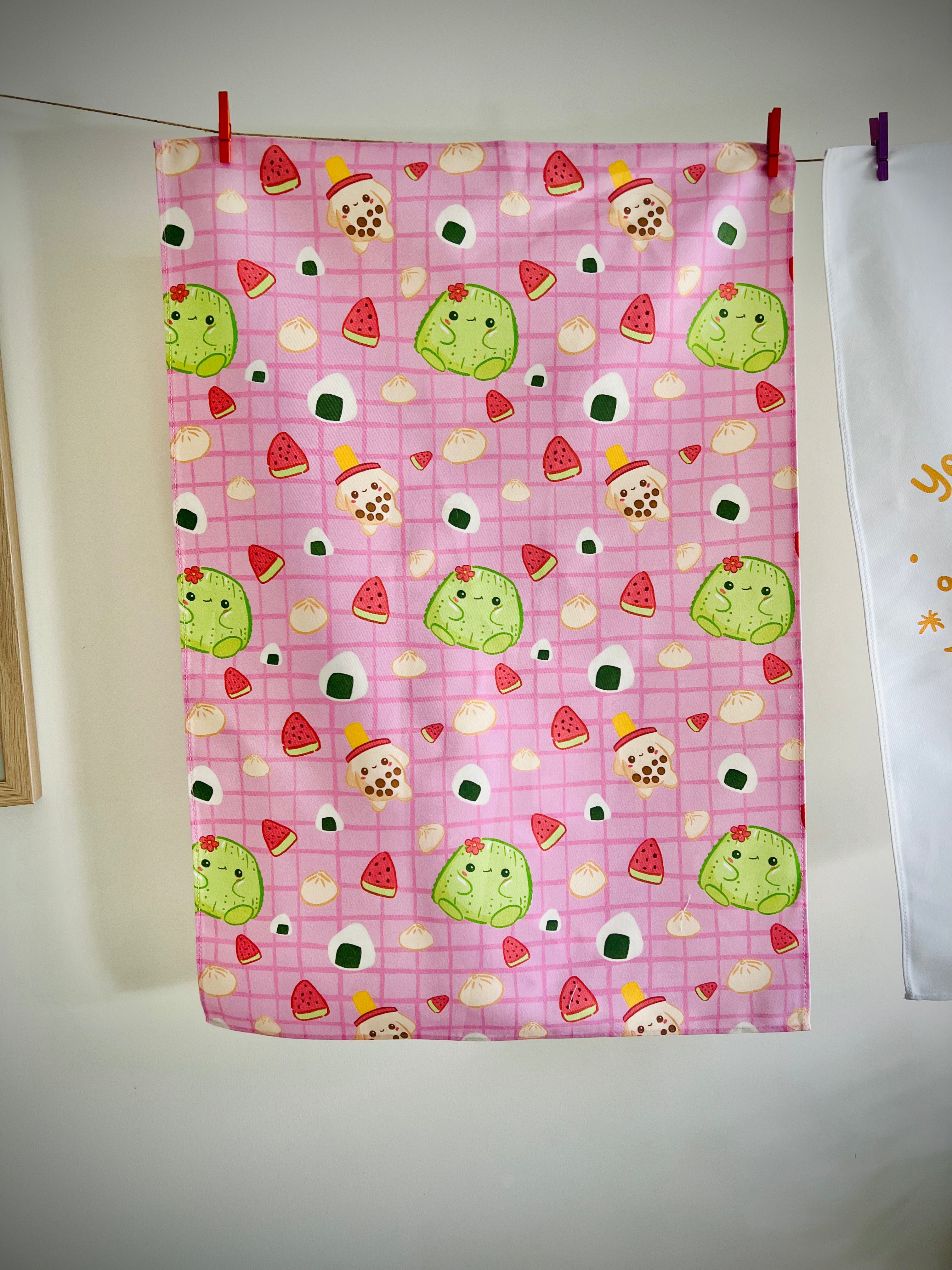2 PACK CACTUS BUBBLE TRA PICNIC TEA TOWELS
